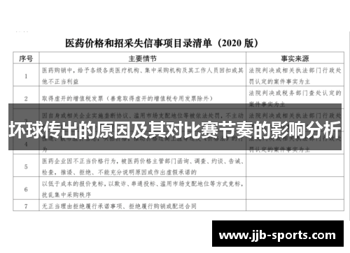 坏球传出的原因及其对比赛节奏的影响分析